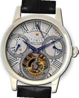 KULTUhR Automatic Self Winding Tourbillon with Anthracite and Silver Hand-Skeletonized Dial Limited Edition