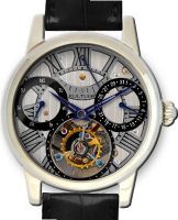 KULTUhR Automatic Self Winding Tourbillon with Black and Anthracite Hand-Skeletonized Dial Limited Edition
