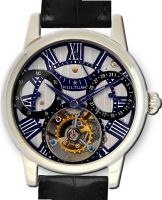 KULTUhR Automatic Self Winding Tourbillon with Black and Bluish Hand-Skeletonized Dial Limited Edition