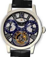KULTUhR Automatic Self Winding Tourbillon with Bluish and Black Hand-Skeletonized Dial Limited Edition
