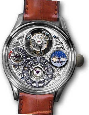 KULTUhR Center Tourbillon with Palladium Plated Skeletonized Movement Limited Edition