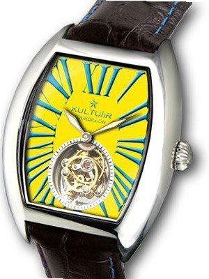 KULTUhR Saint Tropez Tourbillon with Blue Numerals on Lemon Drop Dial Limited Edition