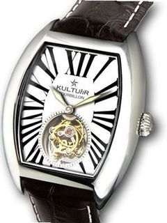 KULTUhR Superstar Tourbillon with Black Numerals on Silvered White Guilloche Dial Limited Edition