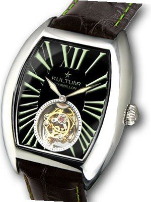 KULTUhR Superstar Tourbillon with Luminous Numerals on Guilloche Half Matte Dial Limited Edition
