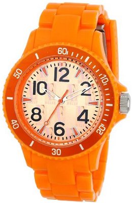 L by ELLE LE50007P07 Orange Plastic Orange Color Bezel