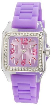 L by ELLE LE50011P07 Purple Plastic Stones Purple Dial