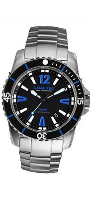 LUM-TEC 300M-4 Stainless with Blue Accents