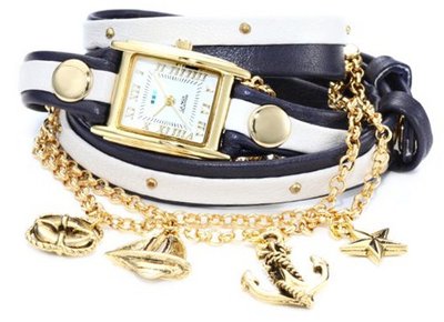 La Mer Collections LMCW7004 Portofino Gold Charm Chain Wrap