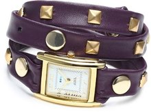 La Mer Collections LML1010H Layered and Studded Purple and Gold Pyramid Studs Wrap