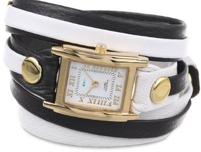 La Mer Collections LMLWMIX002 White Black Mix Layer Bracelet Wrap