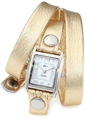 La Mer Collections LMMTW1001 Metallic Gold Triple Wrap