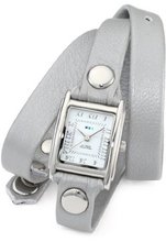 La Mer Collections LMMTW1003 Lite Gray Shimmer Silver Triple Wrap