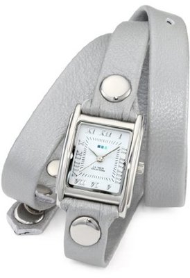 La Mer Collections LMMTW1003 Lite Gray Shimmer Silver Triple Wrap