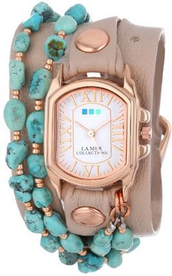 La Mer Collection's LMMULTI1003 Natural Turquoise Wrap