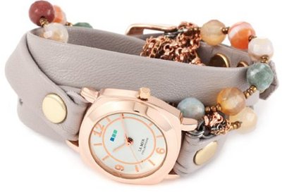 La Mer Collections LMMULTI2000 Brazil Stones Chain Wrap