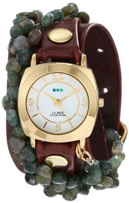 La Mer Collections LMMULTI2014 Tesoro Wine Gold Odyssey Case Wine Strap Indian Agate