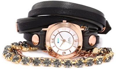 La Mer Collections LMMULTI7001 Phantom Collection Sapphire Crystal Wrap