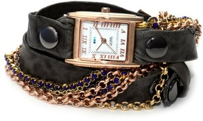 La Mer Collections LMMULTI8003 Sapphire Blue Crystal Chain Wrap