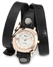 La Mer Collections LMODY004 Black Rose Gold Odyssey Wrap