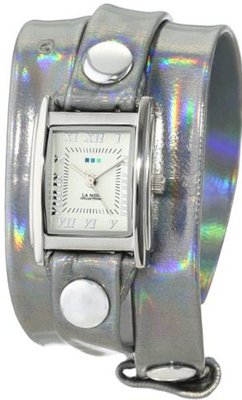 La Mer Collections LMSTW3014 Gunmetal Hologram Simple Wrap