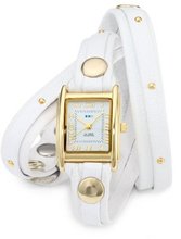 La Mer Collections LMSW1016 White Gold Studded Layer Wrap