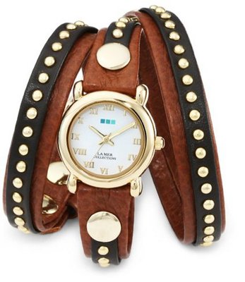 La Mer Collections LMSW3001 Brown Gold Bali Stud Wrap