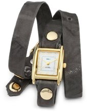 La Mer Collections LMWTW1033 Gray Washed Gold Triple Wrap