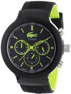 Lacoste Borneo Chronograh Black Dial Black and Green Silicone 2010650