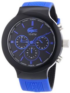 Lacoste Borneo Chronograph Black Dial Black and Blue Silicone 2010654