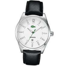 Lacoste Montreal White Dial Black Leather 2010580