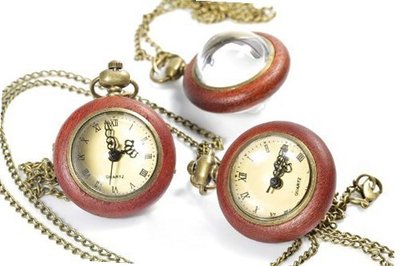 Pocket - Glass wood ball [Jewelry]