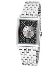 Ã¢â'¬â"¢s GranDame White Swarovski Crystal Gray MOP/Black Dial Stainless Steel