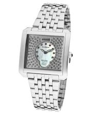 Ã¢â'¬â"¢s GranDame White Swarovski Crystal White MOP/Silver Dial Stainless Steel