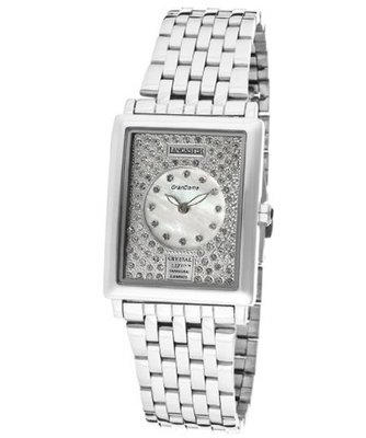 Ã¢â'¬â"¢s GranDame White Swarovski Crystal White MOP/Silver Dial Stainless Steel