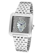 Ã¢â'¬â"¢s GranDame White Swarovski Crystal White MOP/Silver Dial Stainless Steel