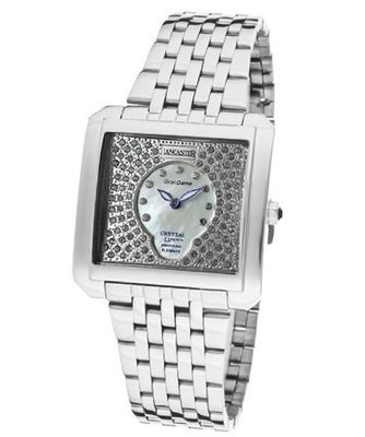 Ã¢â'¬â"¢s GranDame White Swarovski Crystal White MOP/Silver Dial Stainless Steel