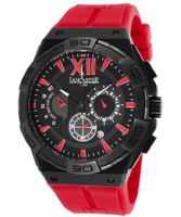Acquascope Chronograph Black Textured Dial Red Silicone