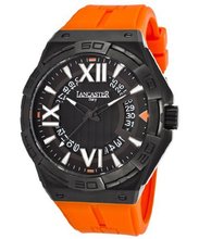 Acquascope Tempo Black Textured Dial Orange Silicone