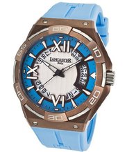 Acquascope Tempo Silver Textured & Light Blue Dial Light Blue Silicone