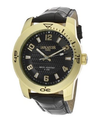 Black Dial Black Genuine Leather