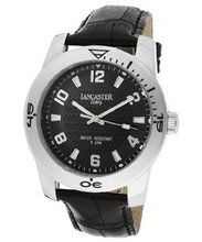 Black Textured Dial Black Genuine Leather