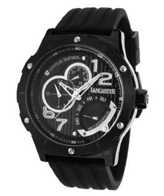 Black Textured Dial Black Silicone