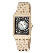 Black With Black MOP Dial & White Swarovski Crystal Rose Gold Tone Stainless Steel