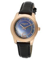 Blue Mother Of Pearl Dial Black Genuine Leather