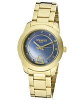 Blue Mother Of Pearl Dial Gold Tone Ion Plated Stainless Steel