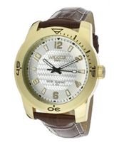 Silver Dial Brown Genuine Leather