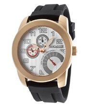 Silver Textured Dial Black Rubber