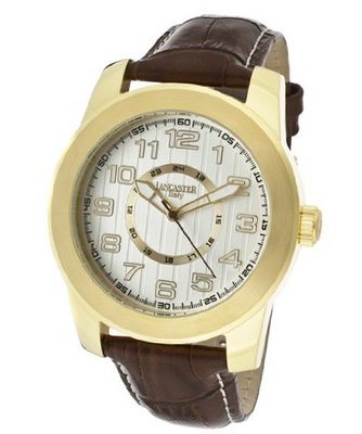 Silver Textured Dial Brown Genuine Leather