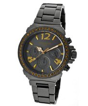 uLancaster Italy Chronograph Black Dial Black Ion Plated Stainless Steel 