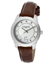 White Mother Of Pearl Dial Brown Genuine Leather